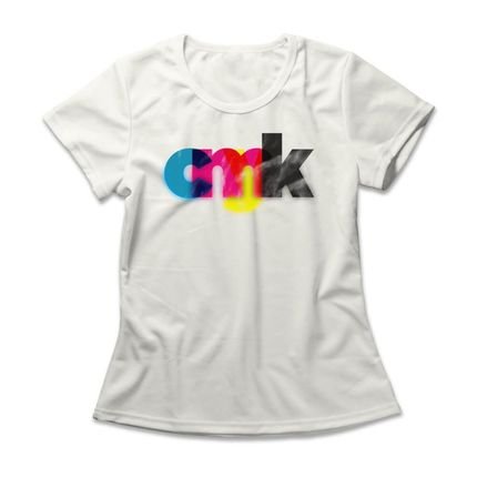 Camiseta Feminina CMYK - Off White - Marca Studio Geek 