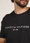 Camiseta Tommy Hilfiger Logo Preta - Marca Tommy Hilfiger