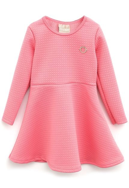 Vestido Milon Infantil Textura Rosa - Marca Milon