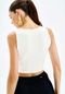 Regata Cropped Canelada com Cut e Detalhe Metal - Marca Lez a Lez