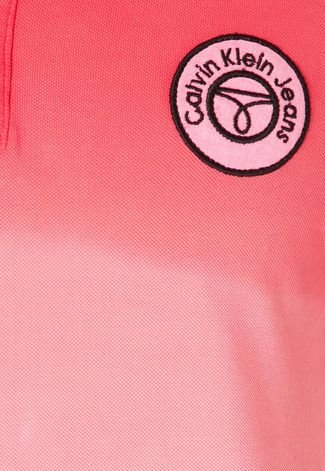 Camisa Polo Calvin Klein Jeans Basic Rosa