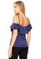 Blusa Ciganinha Odymalhas Babado Azul - Marca Odymalhas