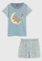 Pijama Tricae Curto Infantil Bicho Preguiça Azul - Marca Tricae