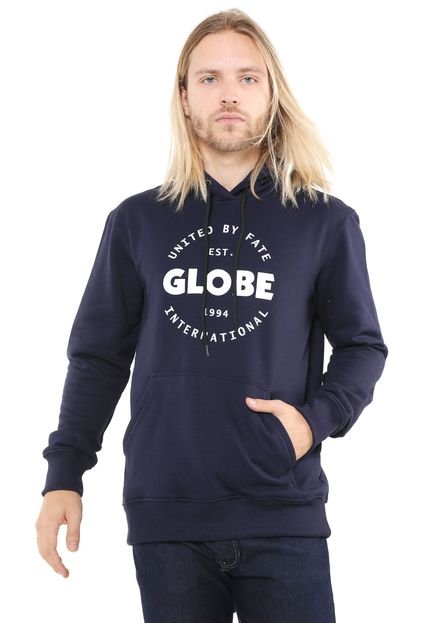 Moletom Flanelado Fechado Globe United Azul-marinho - Marca Globe