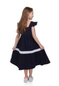 Vestido Pipoca Doce Marias Linho Azul Marinho - Marca Pipoca Doce