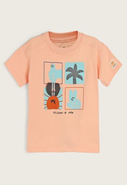 Camiseta Infantil Hering Kids Verão Coral - Marca Hering Kids