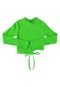 Blusa Cropped Básica em Ribana Canelada Juvenil Gloss Verde - Marca Gloss