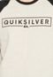 Camiseta Quiksilver Raglan Logo Bege/ Preta - Marca Quiksilver