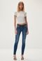 Calça Jeans Skinny Cintura Média Cropped Estonada - Marca Lez a Lez