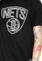 Camiseta New Era Básica Nets Preta - Marca New Era