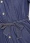 Vestido Jeans Mercatto Midi Ombro a Ombro Azul-Marinho - Marca Mercatto