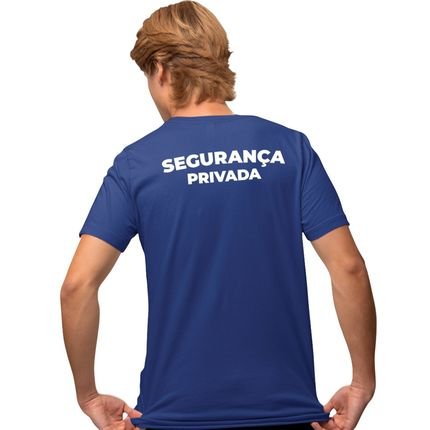 Camisa Camiseta Genuine Grit Masculina Estampada Algodão 30.1 Segurança Privada - P - Azul Marinho - Marca Genuine