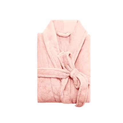 Roupão de Banho Feminino P Microfibra Camesa Rosa Blush - Marca Camesa