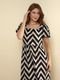 Vestido Iolanda Crepinho Chevron Off - Marca Aura