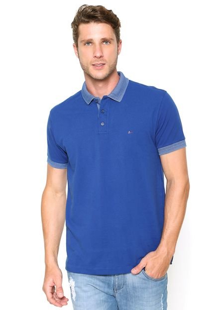 Camisa Polo Aramis Regular Fit Bordado Azul - Marca Aramis