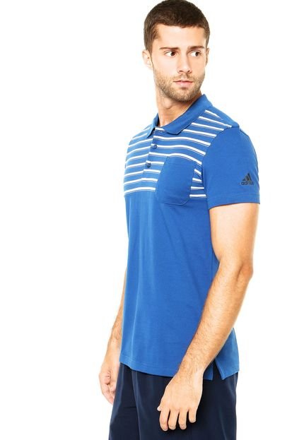 Camisa Polo adidas Ess Yd Azul - Marca adidas Performance