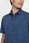 Camisa Manga Curta Slim Com TENCEL™ Azul Medio - Marca Aramis