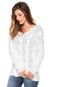 Suéter Disparate Tricot Decote em V Branco - Marca Disparate