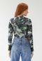 Blusa Cropped Canelada Lez a Lez Ajustada Floresta Verde - Marca Lez a Lez