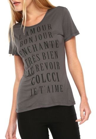 Camiseta Colcci L'amour Cinza