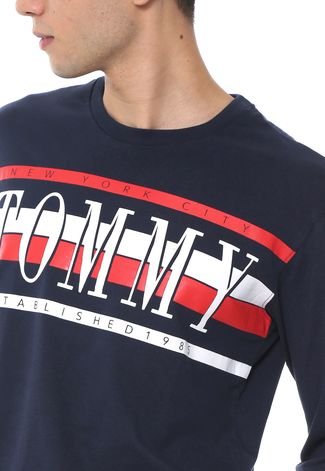 Camiseta Tommy Jeans Retro Azul-marinho