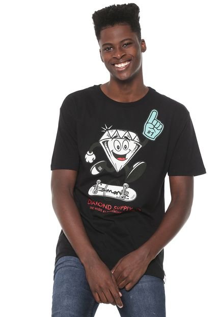 Camiseta Diamond Supply Co Number 1 Preta - Marca Diamond Supply Co