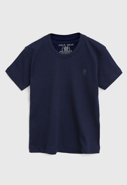 Camiseta Polo Wear Infantil Logo Azul-Marinho - Marca Polo Wear