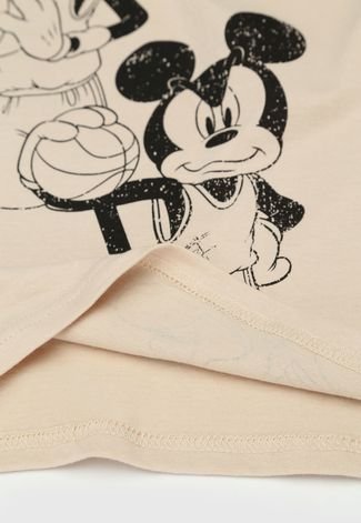 Camiseta Cotton On Mickey Mouse Bege