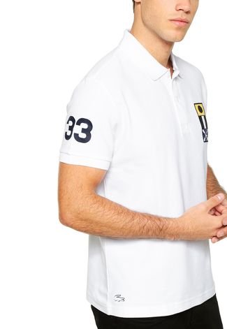 Camisa Polo Lacoste Regular Fit Branco