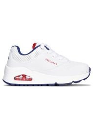 Tenis Lifestyle Skechers Uno Stand On Air - Blanco-Rojo