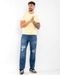 Calça Jeans Masculina Reta com Rasgos  22768    Escura Consciência - Marca Consciência