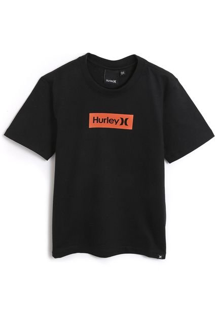Camiseta Hurley Menino Lettering Preta - Marca Hurley
