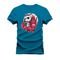 Camiseta Plus Size Estampada Unissex Macia Confortável Premium Panda No Mundo da lua - Azul - Marca Nexstar