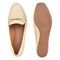 Sapato Feminino Mocassim Donatella Shoes Bico Quadrado Confort Sapatilha Off White - Marca Donatella Shoes