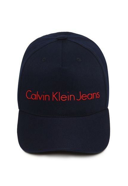 Boné Calvin Klein Jeans Snapback Logo Relevo Azul-Marinho - Marca Calvin Klein