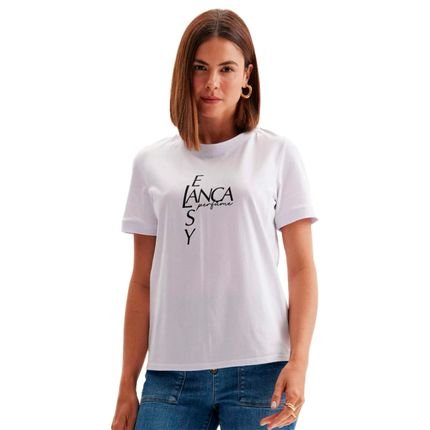 Camiseta Easy Lança Perfume Estampada Ou24 Branco Feminino - Marca Easy Lança perfume