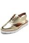 Oxford DAFITI SHOES Metalizado Dourado - Marca DAFITI SHOES