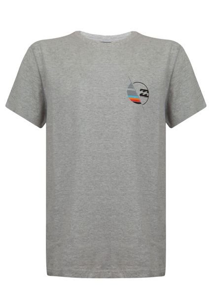 Camiseta Billabong Palm Beach Pj Mescla Infantil Cinza - Marca Billabong