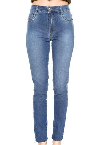 Calça Jeans Sawary Skinny Estonada Azul