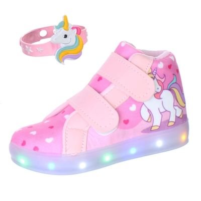 Tenis Botinha Personagem Com Luzinha Led Pisca Brilha Acende Para Meninas -  Compre Agora