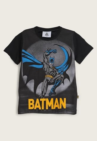 Camiseta Infantil Fakini Batman Preta