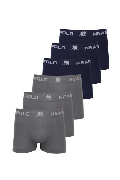 Kit 6 Cuecas Masculinas Boxer Microfibra Lisa Polo Wear Sortido - Marca Polo Wear