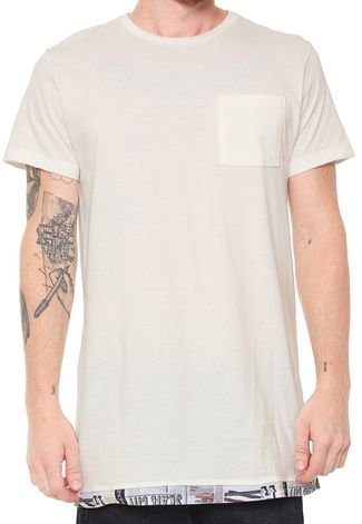 Camiseta Ride Skateboard Com Bolso Off-white