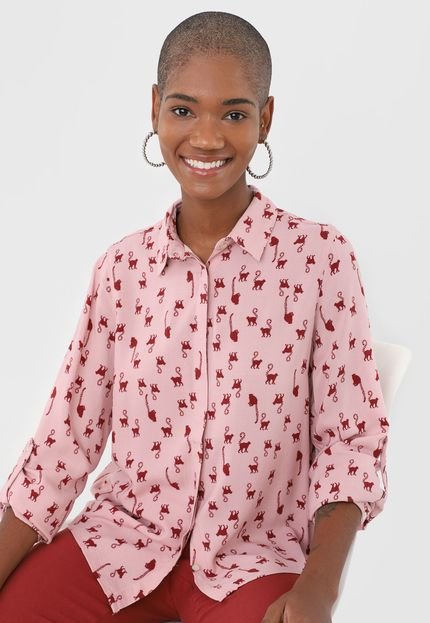 Camisa Hering Bichos Rosa - Marca Hering