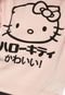 Moletom Flanelado Fechado Cativa Hello Kitty Estampada Rosa - Marca Cativa Hello Kitty