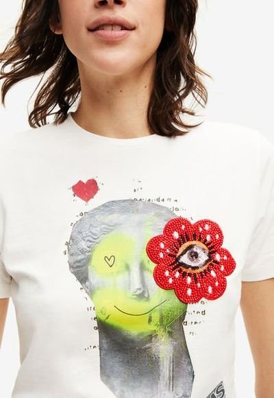 Camiseta best sale blanca desigual