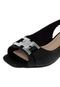 Peep Toe Piccadilly Salto Bloco Preto - Marca Piccadilly