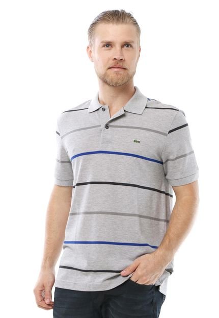 Camisa Polo Lacoste Style Cinza - Marca Lacoste