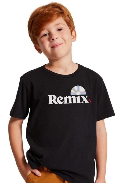 Camiseta Remix Reserva Mini Preto - Marca Reserva Mini