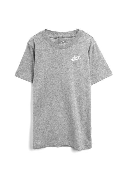 Camiseta Nike Menino Lisa Cinza - Marca Nike